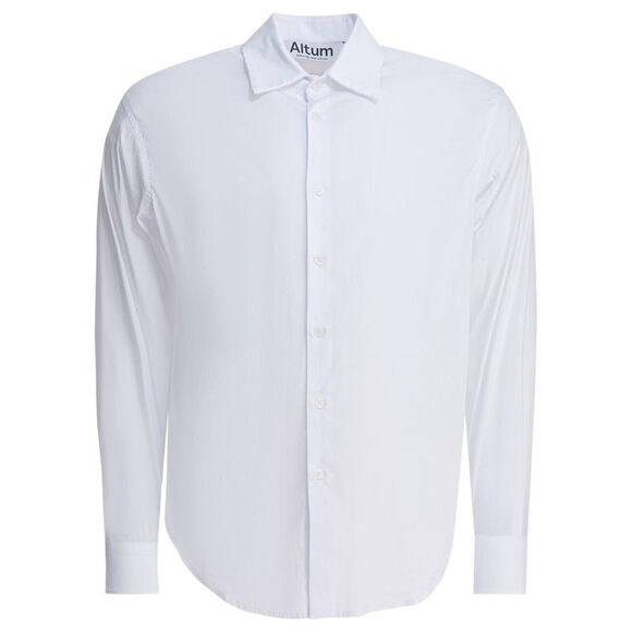 ALTUM Men's Classic Long Sleeve Button-Up Shirt Men WHITE Shirts
